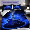 1PC Music, guitar Theme Bedding Quilt Set Quilt Cover Pillowcase Home Decoration Birthday Gift (1 * duvet cover + 2 * pillowcase, without core)