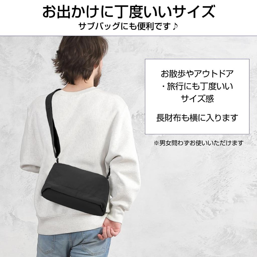 BB Field Damen Umhängetasche, Crossbody, Wasserabweisendes Nylon, Klein, Unisex, 2512 (Schwarz)