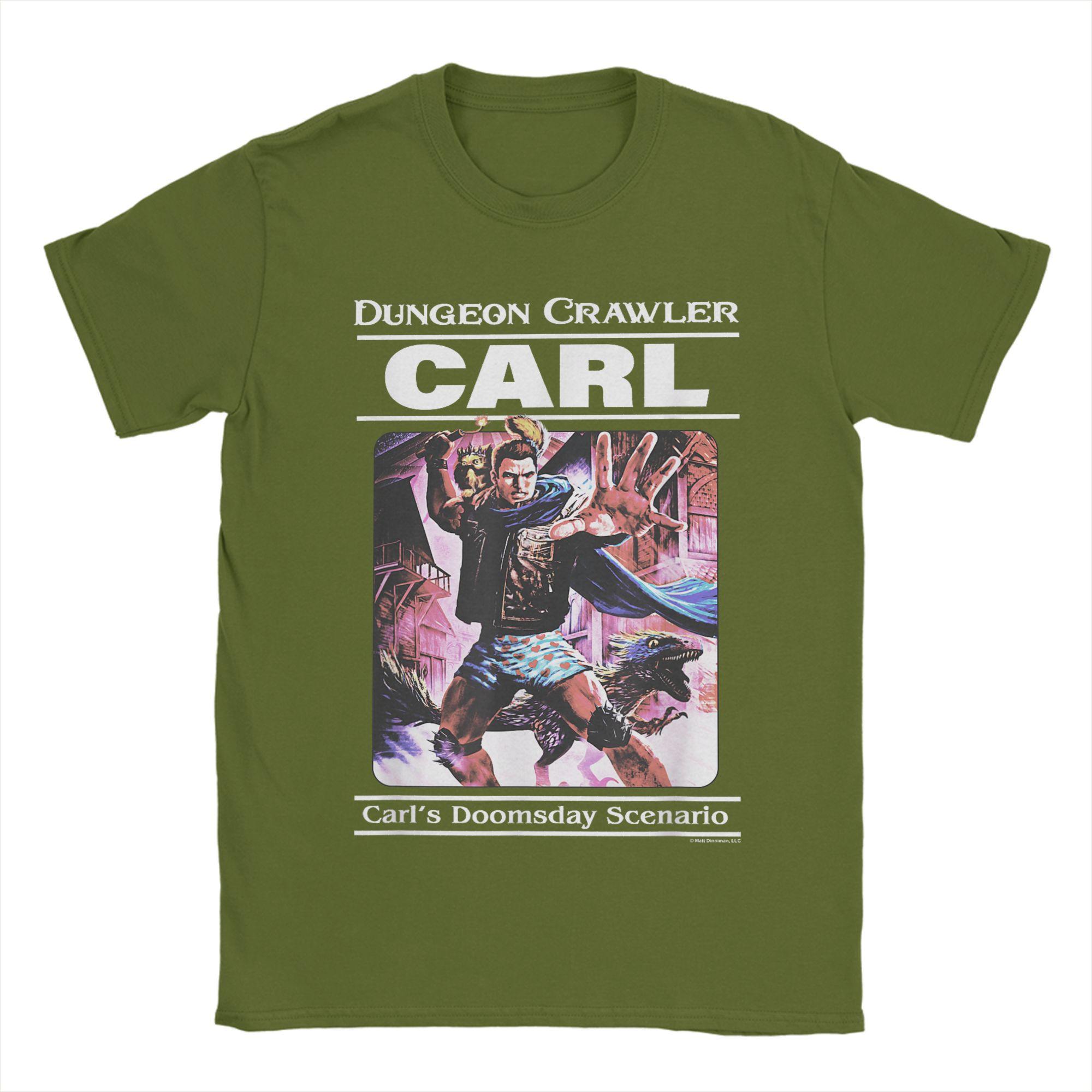 

Novelty Dungeon Crawler Carl Paperback Illustration T-Shirt for Men Round Neck T Shirt Short Sleeve Tee Shirt Summer Clothing 4XL