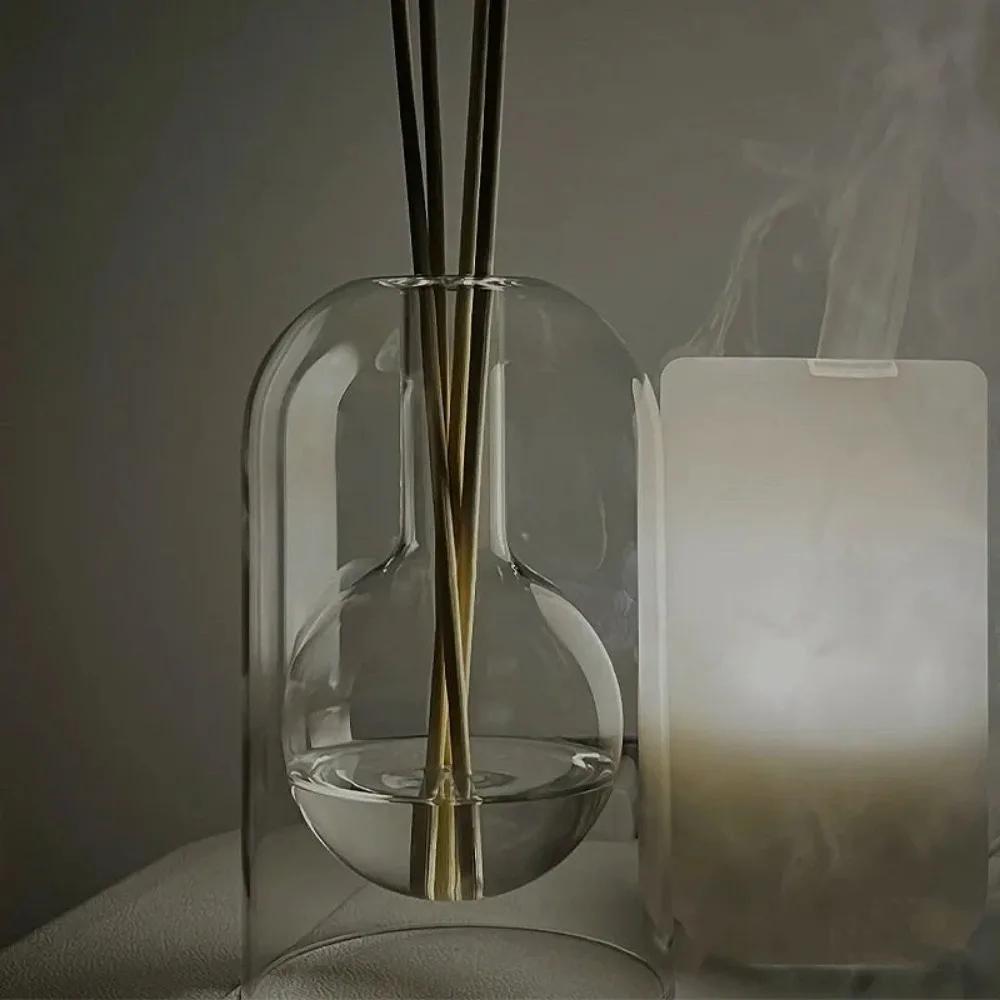 130/200ML Transparent Glass Aromatherapy Diffuser Bottle Glass Storage Containers Home Decoration with Diffusers Sticks