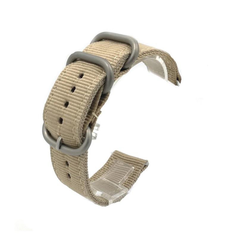 Uhrenarmband aus Nylon, atmungsaktiv, waschbar, dicker Ring, Dornschließe, leichte Armbanduhr