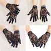 Elasticated Lace Gloves Gothic Skull Crosses Pattern Costume Party Essential for Halloween Event and Themed Performances