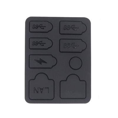 8Pcs/Set Dust Plug for PS 5 Slim Game Console Silicone Dust Protector Antidust Cover LAN Type-C USB Dock Dustproof Plug