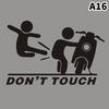 1pc Car Sticker Don't Touch My Car Creative Funny Reflective Car Decoration Stickers Car Window Accessories Car Body Decal