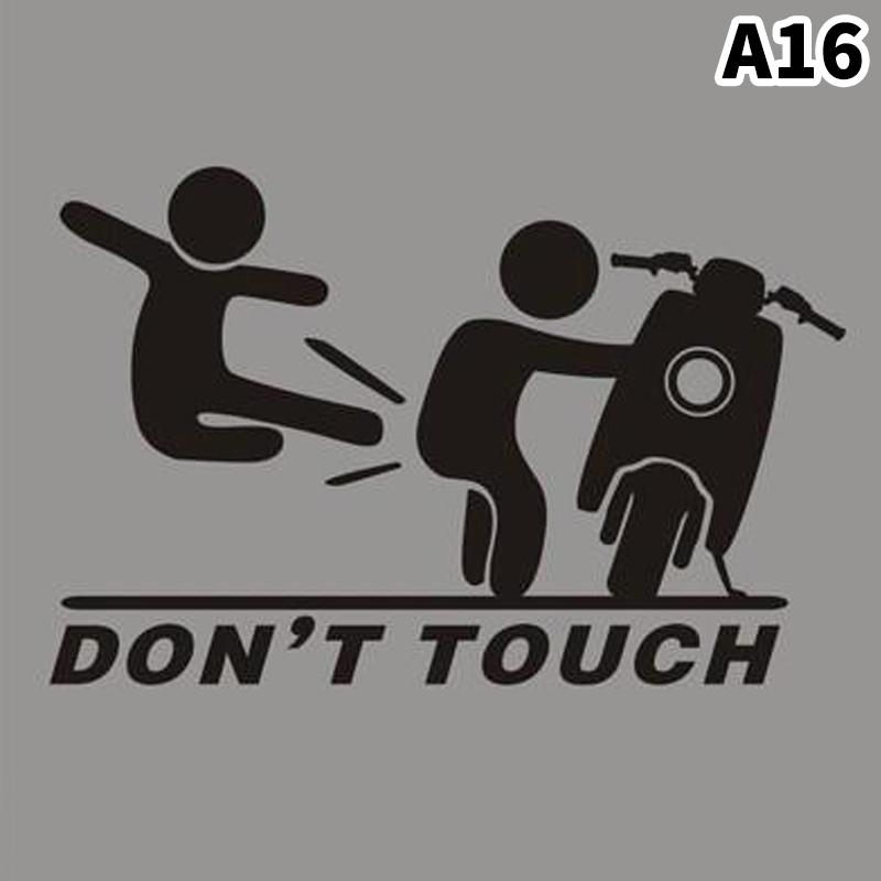 1pc Car Sticker Don't Touch My Car Creative Funny Reflective Car Decoration Stickers Car Window Accessories Car Body Decal