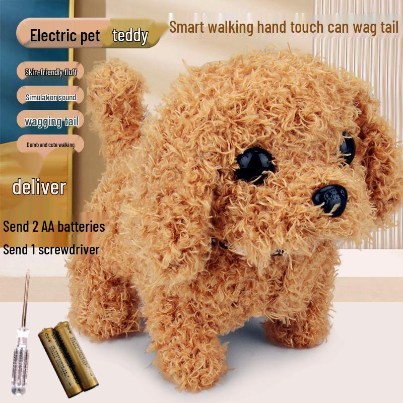 Interactive Walking and Barking Plush Puppy & Jumping Rabbit Toy for Kids