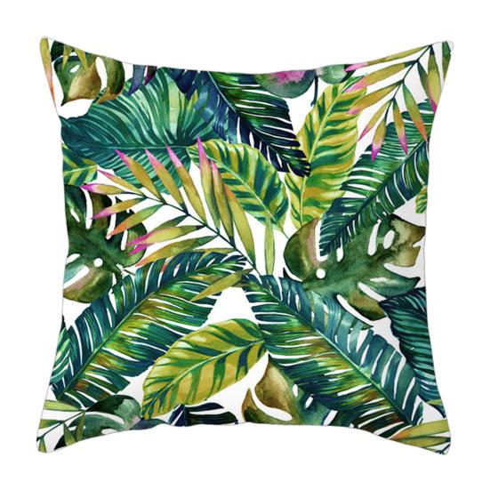 Leaf Print Pillow Cover Decorative Pillowcase Super Soft Wear Resistant Washable Easy Maintenance Cushion Case Decoration
