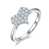 High Quality Japanese And Korean Style Heart Ring S925 Sterling Silver Inlaid Moissanite Wedding Ring Gravel Ring Love