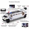 1:32 Police Model Toy Off-road Cars Metal Diecast Doors Opened Pull Back Sound Light Miniature Toys for Children Edutainment