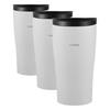 HARIO Ceramic Coated Vacuum Double Wall Insulated Tumbler 350mL White CTF-350-W with Rotary Lid
