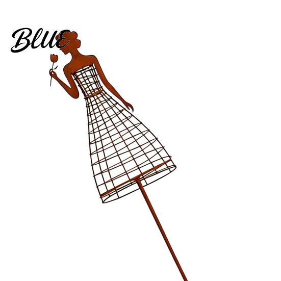 Romantic Garden Decor Metal Elegant Lady Trellis for Climbing Plants Weatherproof Plant Support Stake Iron Vine Pergola Decorative Woman Silhouette