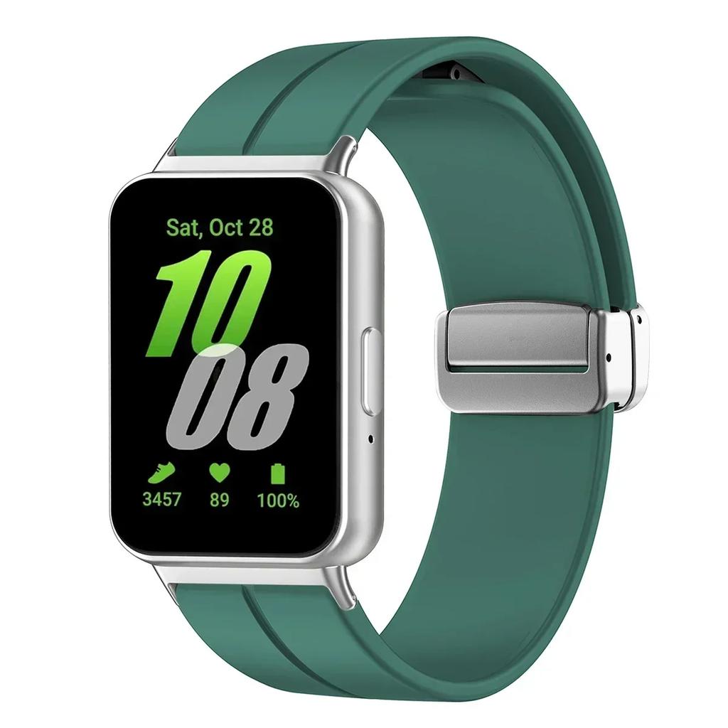 Cinturino in Silicone per Samsung Galaxy Fit3 Cinturino per Orologio Fibbia Magnetica Braccialetto Sostituzione Correa
