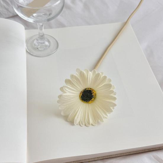 Artificial Gerbera Flowers with Bendable Stems Fake Silk African Gerbera Flower Boho Faux Wildflower for Wedding Bridal Party Home Kitchen Decor