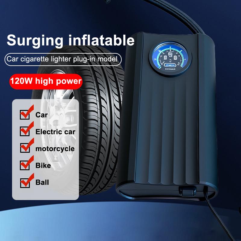 Portable Tire Inflator Air Pump Compact Rechargeable Air Compressors For Ball Motorcycle Fast Inflation Electric Air Pump