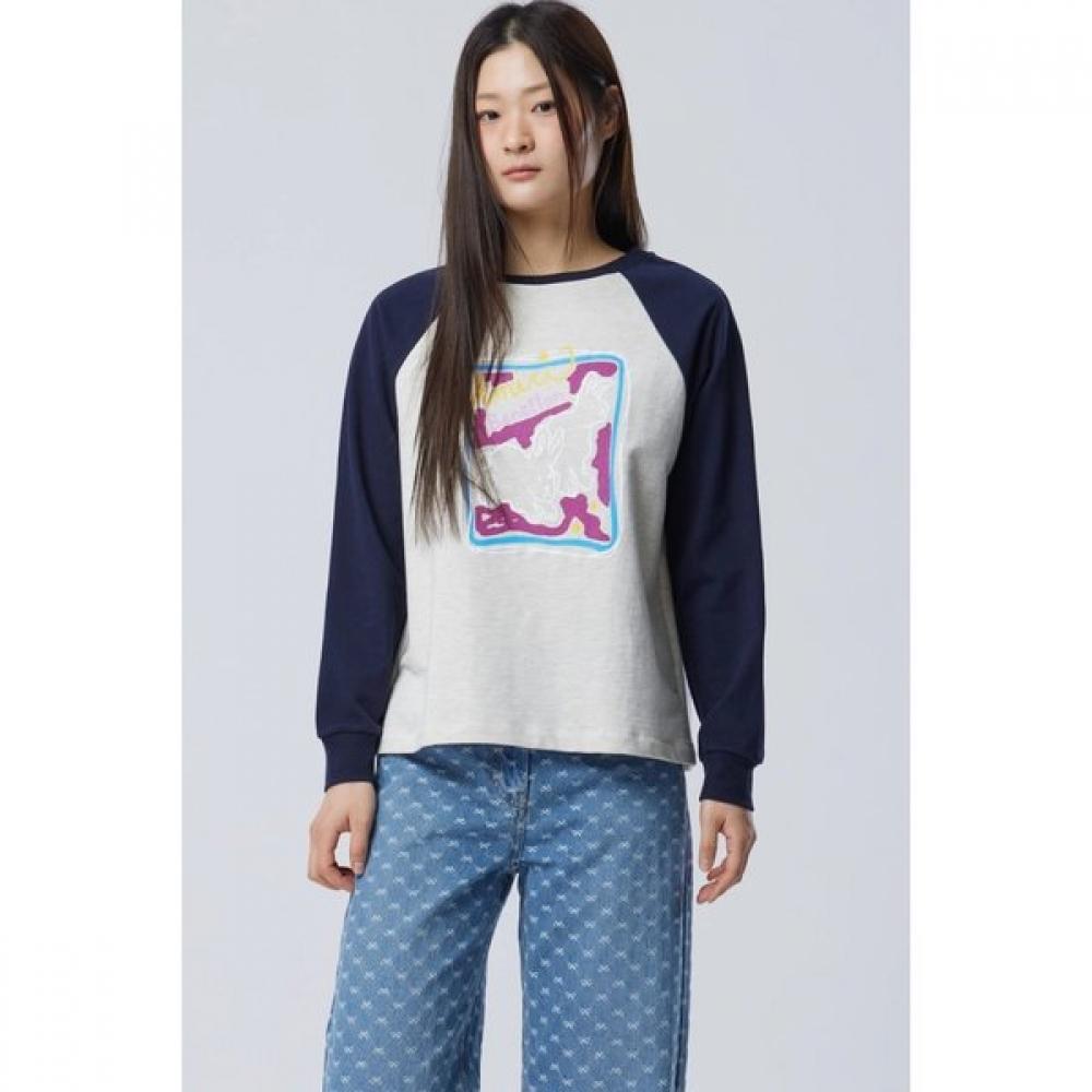 

BeneTTon Raglan RabbiT PrinT T shirT baTs95611 NY (navy)/44