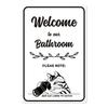 1pc Vintage Aluminium Signs Bathroom Posters Decor Restroom Retro Plaque Plates Wall Art Room Decoration for Bathroom 8x12 Inch