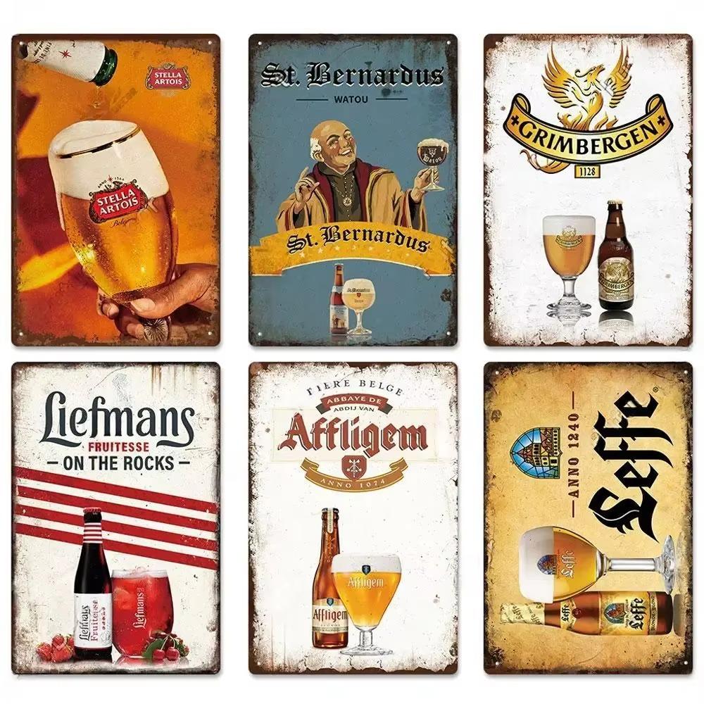 Plechová cedule Značka piva Kovová cedule Dekorativní nástěnná cedule pro hospodu Kuchyň Bar Klub Vintage Retro styl Domácí dekorace