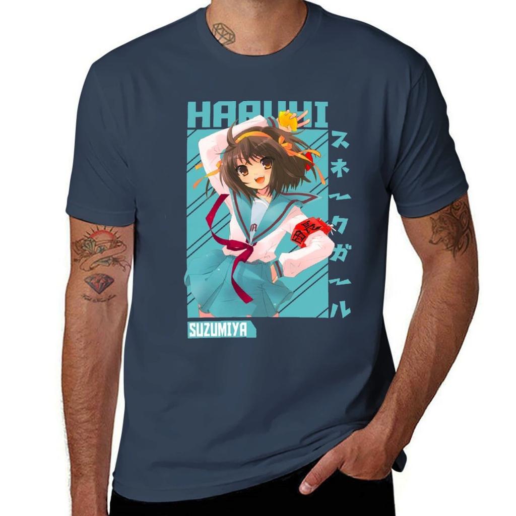 Haruhi Suzumiya Anime Unisexga Mask Tshirt TShirt Christmas Casual Tee Shirt