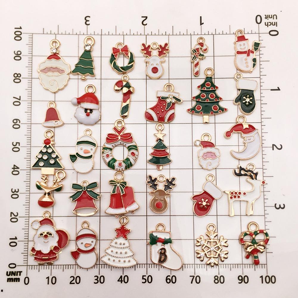20/30pcs Hanging Necklace Charm Christmas Keychain Pendants Creative Bracelet Pendants  DIY Crafting