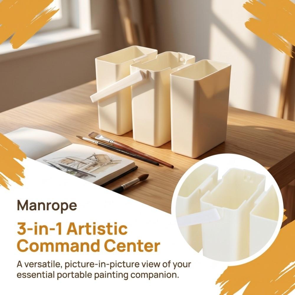 3PCS Three In One Folding Paint Water Bucket Multi-function Paint Bucket Outdoor Sketch
