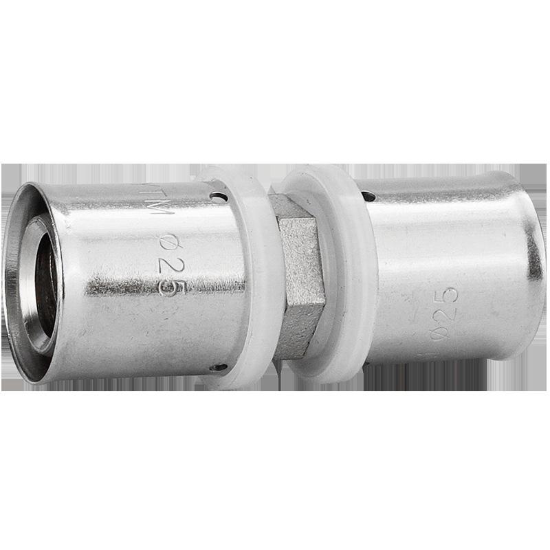 Press-fit Equal Diameter 1216 Aluminum-Plastic Pipe Fittings for Underfloor Heating - Copper Quick Connect