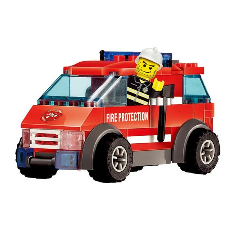 City Patrol Police Motorcycle Car Pursuit Prisoners Model Building Blocks Enlighten Action Figure Toys For Children