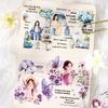 4Rolls Scrapbooking Decorative Tape 60mmX2M Pre Cut Cartoon Girl Sticker Tape for Journal Photo Album Embellishments