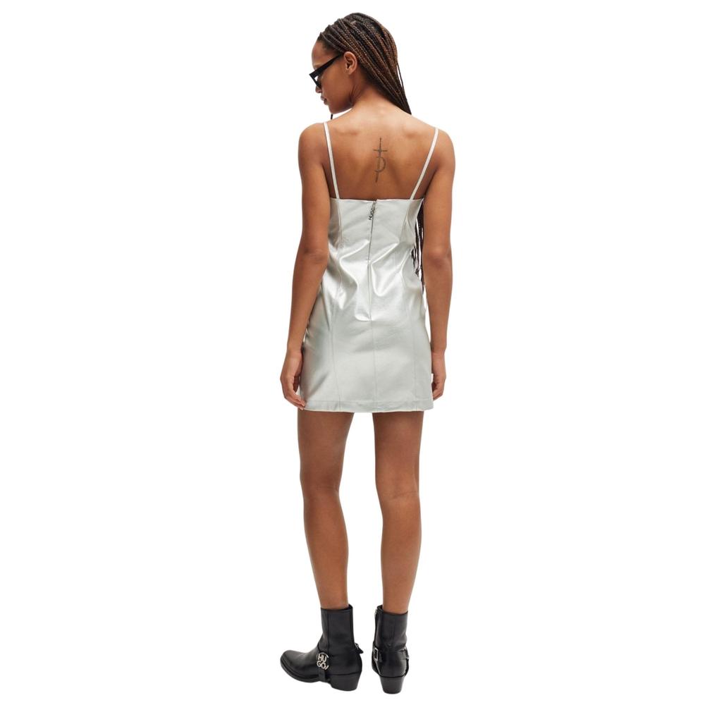 Hugo Damen/Damen Kateresa-1 Kunstleder Mini-Kleid