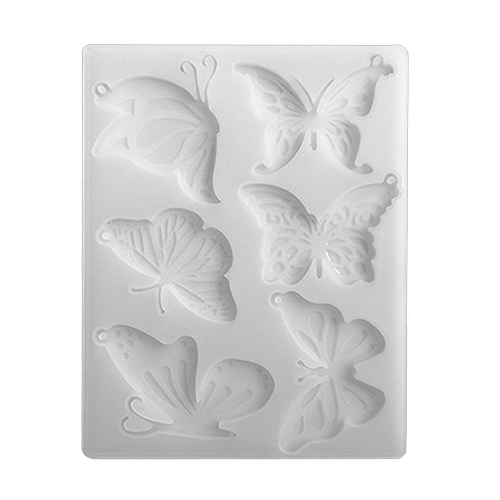 Moldes de resina para joyería, llaveros, mariposas y silicona para fundición de resina, colgantes, llaveros y pendientes.