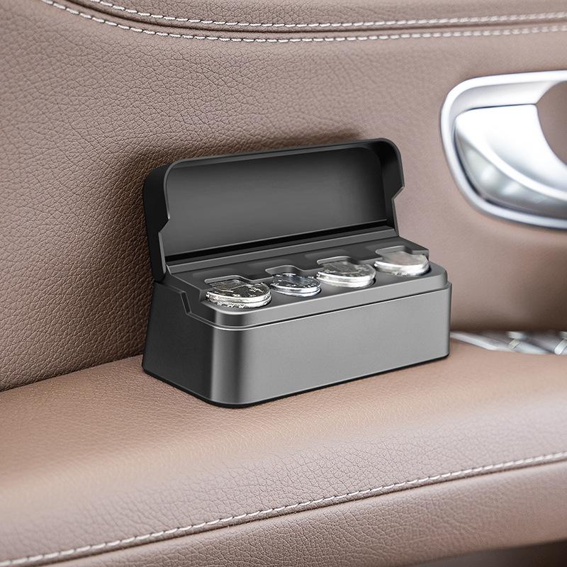 1Pcs Home Dual Purpose Change Box Car Coin Small Storage Coins Purse Euro Dispenser Holder Case Wallet Holders Money Boxes
