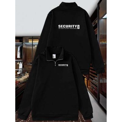 Men's Printed Sweatshirt with Pattern - Loose White Sweater, Machine Washable Casual Winter Sweater, Suitable for Wearing On City Streets