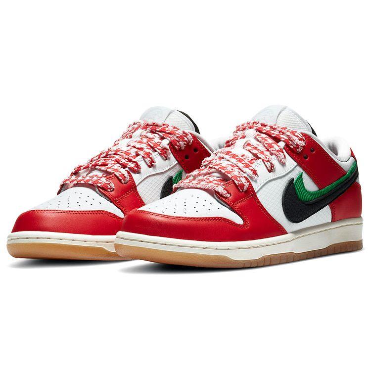 Nike Frame Skate x Dunk Low SB Habibi Unisex Sneakers Red Chile-Red White CT2550-600