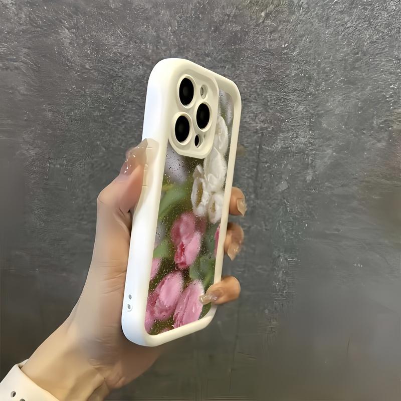 Beautiful Rose Pattern Phone Case Suitable for iPhone 17 16 15 14 13 12 11 Pro/Max/Plus Anti Drop and Shockproof Back Cover