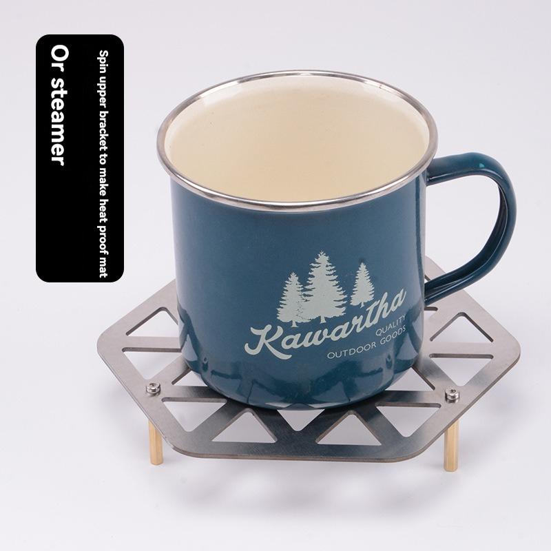 Portable Stove Stand Heat-Resistant Trivet Stainless Steel Pot Holder Stove Stabilizer Plate Non-Slip Gas Stove Stand