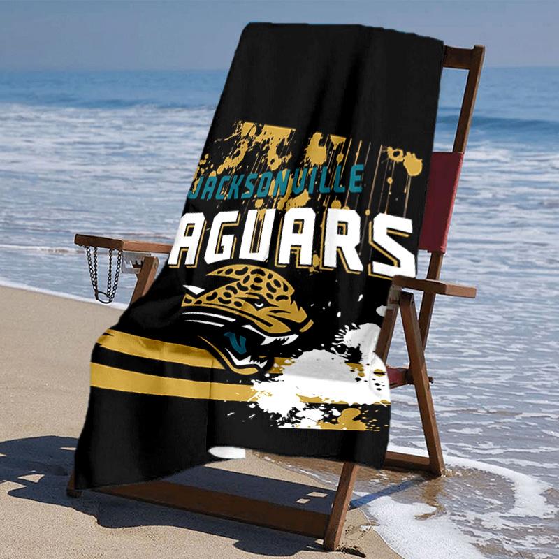 Proof Beach Towel with Jacksonville Jaguars Logo Pattern - Soft,absorbent,quick-drying,machine Washable - Perfect for Swimming,camping,bathing