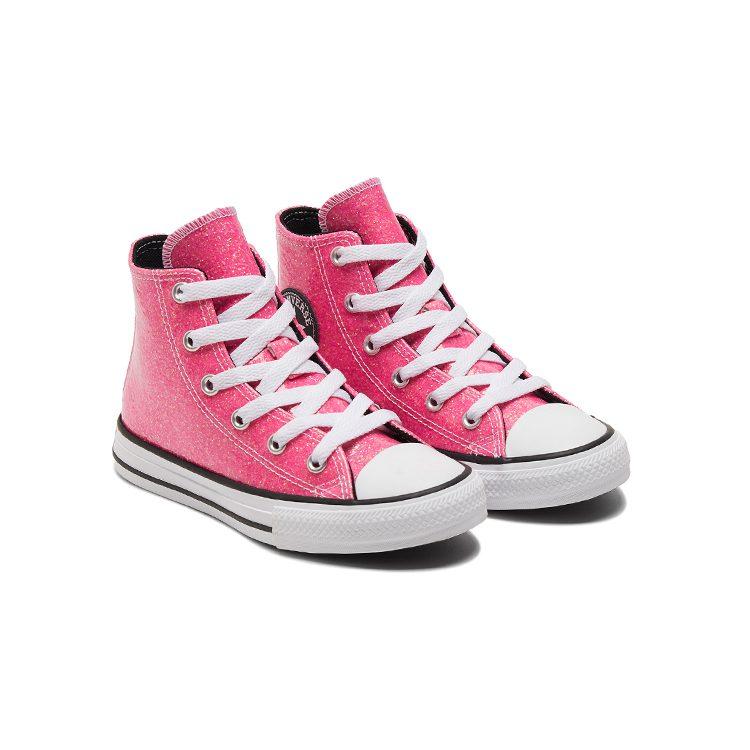 Converse Chuck Taylor All Star High Top Kids Canvas Shoes Fuchsia Teenagers 672098C