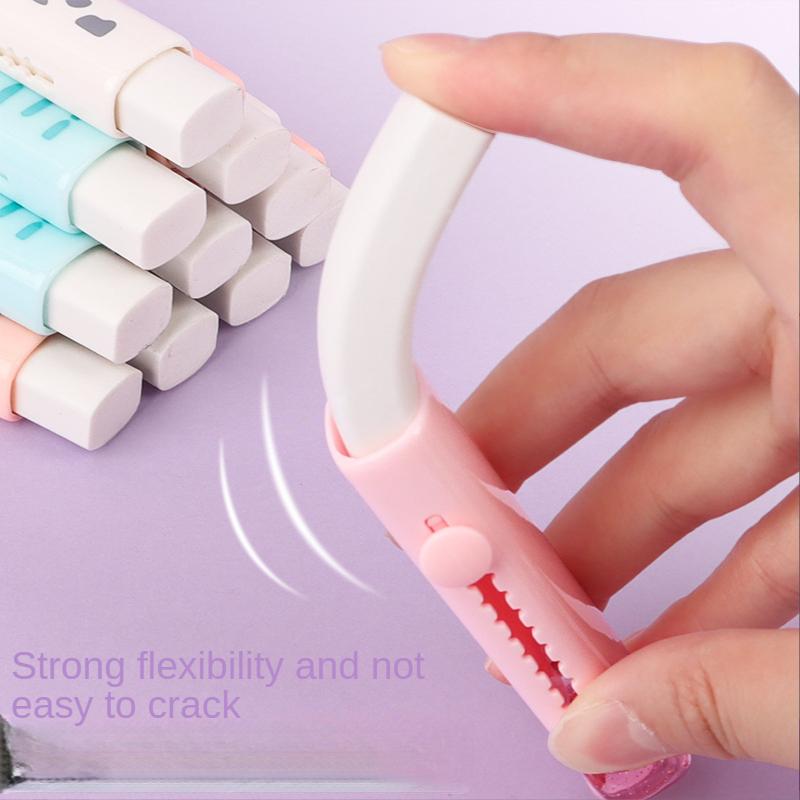 1pc Cute Cat Paw Rubber Push-pull Design, School Office Rubber Eraser, Creative Stationery Gift (4 Colors To Choose From)