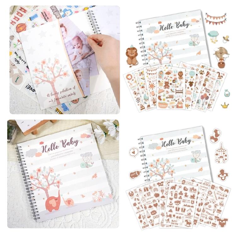 Diario per Bebè Neutro rispetto al Genere Libro dei Ricordi del Bebè Album Fotografico Scrapbook per il Primo Anno Libro Scrapbook dalla Gravidanza all'Età di 1 Anno