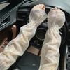 Sweet Chiffon Sunscreen Arm Covers Flower Cycling Gloves Breathable Chinese Style Sleeves  Outdoor