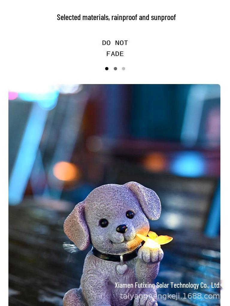 Szczeniak Motyl Ozdoba Ogrodowa Zasilana Słońcem