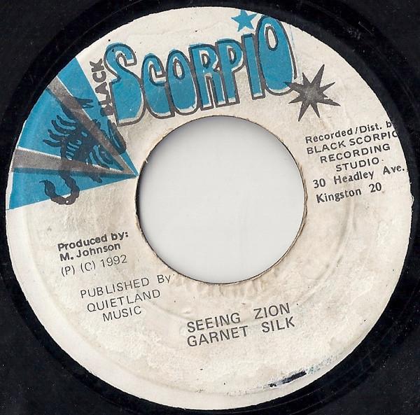 

7inch Record GARNETT SILK Seeing Zion NONE Black Scorpio 1992 Jamaica Reggae Ska Dub Used
