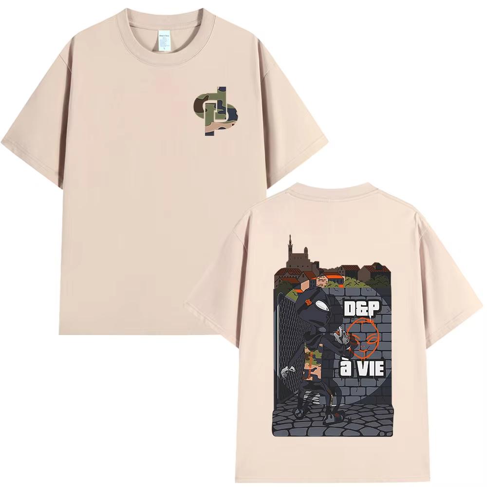 

Рэпер Jul Dp Vie Альбом 2025 Тур Мерч Футболки Мужская Женская Одежда Мода Хип-хоп Футболка Хлопок Футболки с коротким рукавом Топы S