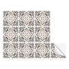 Retro Flower Faux Leather Embossed Tile Sticker: Self-Adhesive Home Decoration Tile for Floors & Walls.