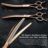 Professional 7.5 Inch Curved Thinning Dog Grooming Shears Fish Bone Scissors High Quality JP 440C for Dog Face And Body Cutting