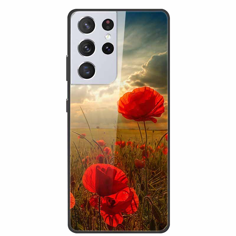 For Samsung Galaxy S25 Ultra Tempered Glass Case Back Cover Hard Phone Cases for SamsungS25 ULTRA 5G SM-S938B Protective Capa