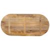 Vidaxl Blat Stołu, 100X40X2,5 Cm, Owalny, Lite Drewno Mango