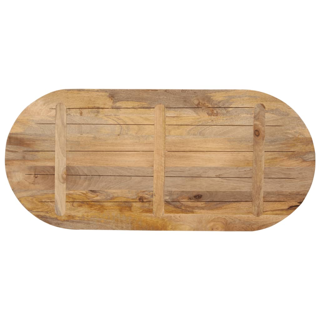 Vidaxl Blat Stołu, 100X40X2,5 Cm, Owalny, Lite Drewno Mango