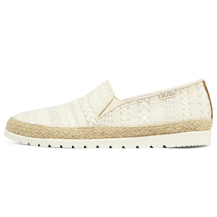 Skechers Women's Flexpadrille 3.0 Spring Summer Lace Flat Slip-On Casual Shoes Casual Shoes Natural 113237-Nat Cm
