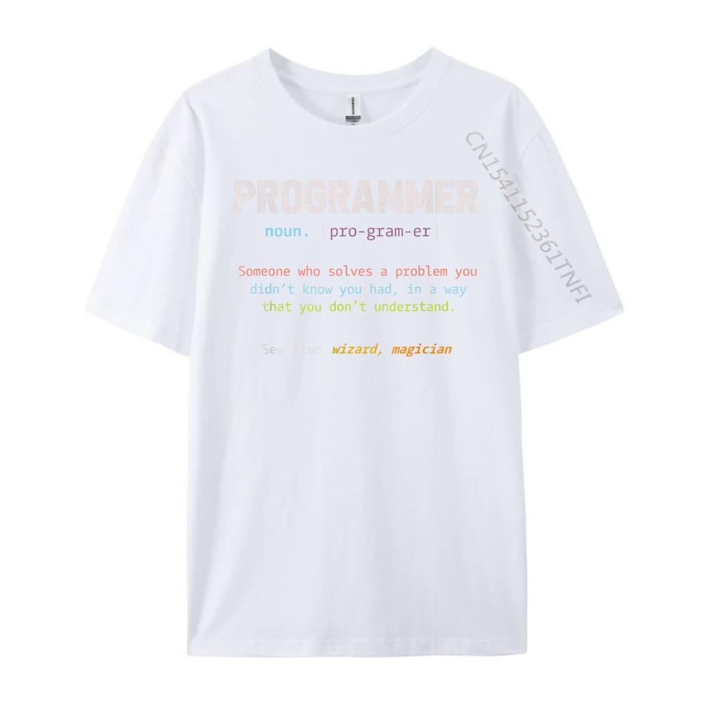 Funny Nerd Software Developer Program Definition Programmer Wholesale Tshirts 100 Pcs Adult Cotton T Shirt Men Printing