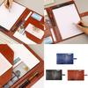 Business Conference Folder Leather Clipboard Folder Letter Size Document Folder with Card Pocket Storage Pocket Pen Slot